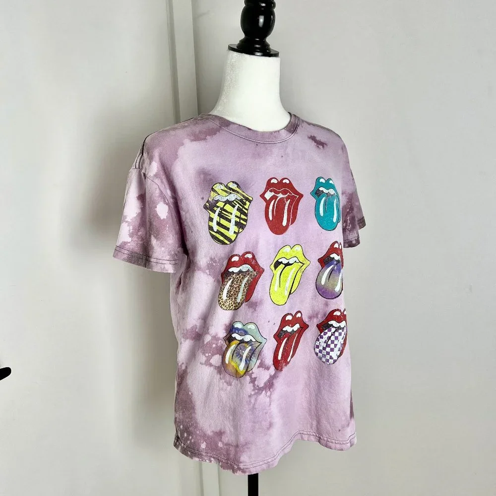 ✨Upcycled | Rolling Stones Graphic T Shirt | Large | Purple - Picture 4 of 9